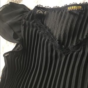 Black long accordion dress